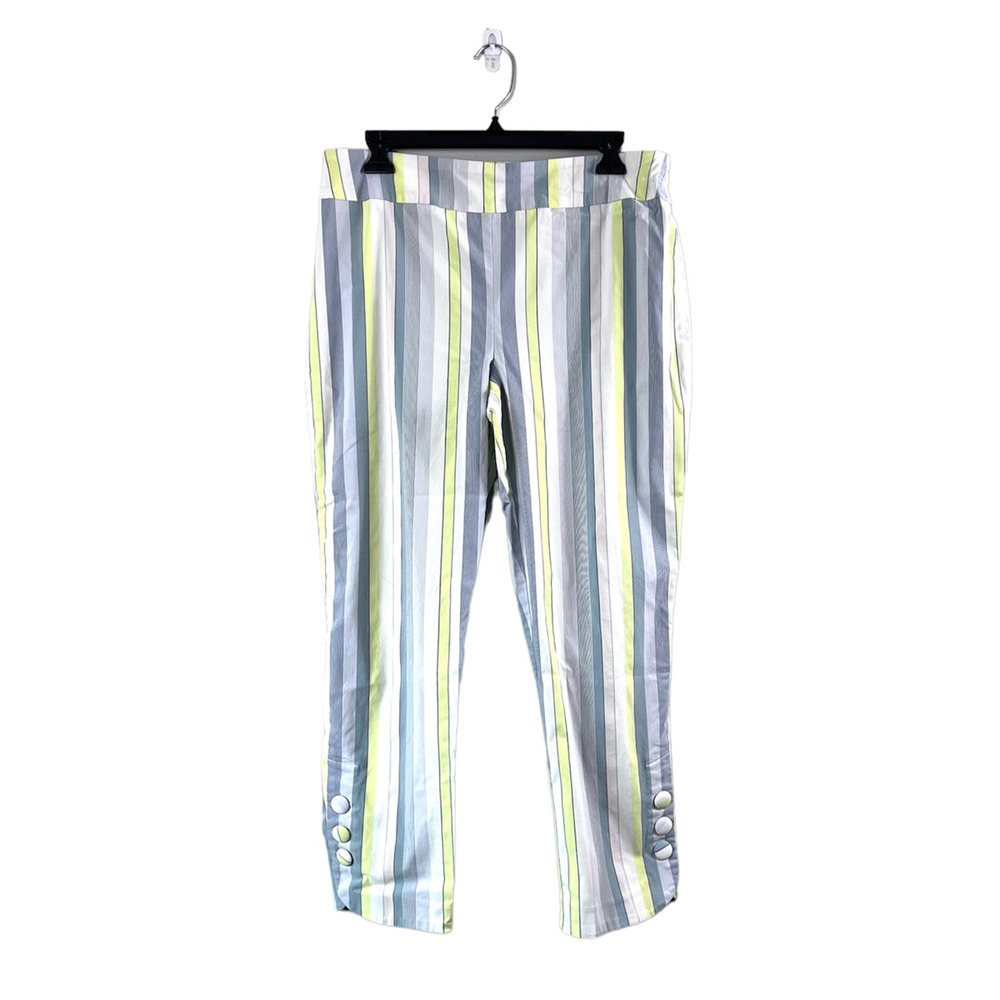 Women's Yellow Striped Versona Business Slacks 12